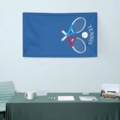 Tennisschläger und Tennisball Banner (Messeveranstaltung)