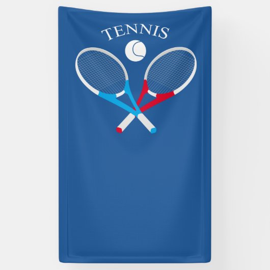 Tennisschläger und Tennisball Banner (Vertikal)