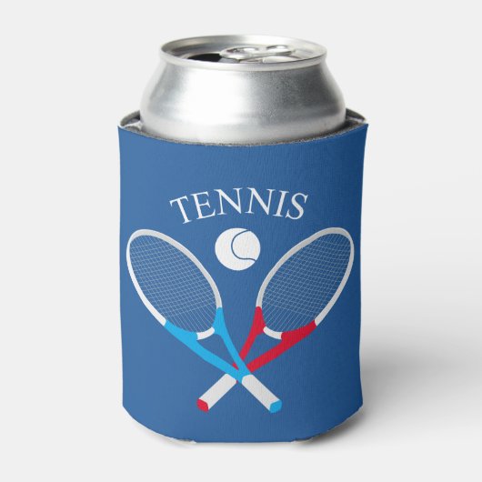 Tennisschläger und Tennisball Dosenkühler (Kanne Vorderseite)