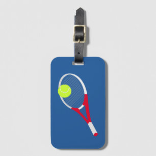 Tennisschläger und Tennisball Gepäckanhänger