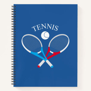Tennisschläger und Tennisball Notizblock