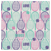 Tennisschläger wiederholt Muster Stoff (Nahaufnahme)