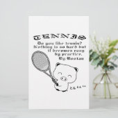 Tennisschlägerei Briefpapier (Stehend Vorderseite)
