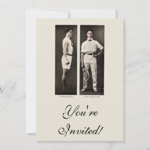 Tennisschlagerspieler Athlet Profi aus früheren Ze Einladung