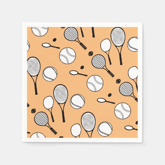 Tennisschwarz, orange serviette (Vorderseite)