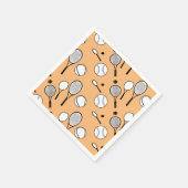 Tennisschwarz, orange serviette (Ecke)