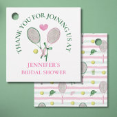 Tennisschwester-Hochzeitsdusche Dankeschön-Anhänge Geschenkanhänger