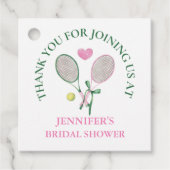 Tennisschwester-Hochzeitsdusche Dankeschön-Anhänge Geschenkanhänger (Vorderseite)