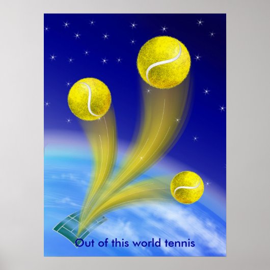 Tennissieg, personalisiert poster (Vorne)