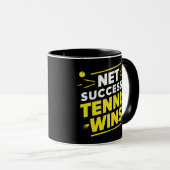 Tennissiege im Netz, sportliche Tasse (VorderseiteRechts)