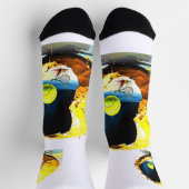 Tennissocken mit Tennismotiv  Socken (Oben)