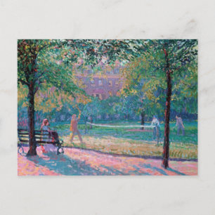 Tennisspiel Postkarte