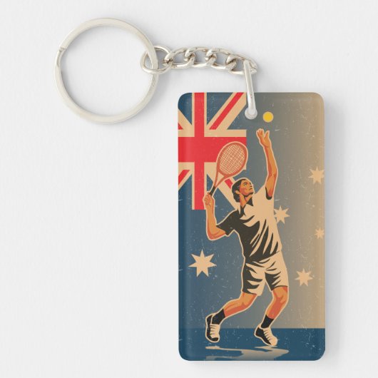 Tennisspiel Schlüsselanhänger (Vorderseite)