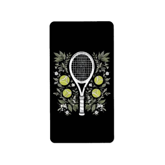 Tennisspieler Adressaufkleber (Vorne)