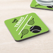 Tennisspieler auf Rasen Getränkeuntersetzer (Linke Seite)