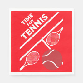 Tennisspieler auf Rasen Serviette