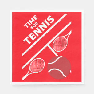 Tennisspieler auf Rasen Serviette