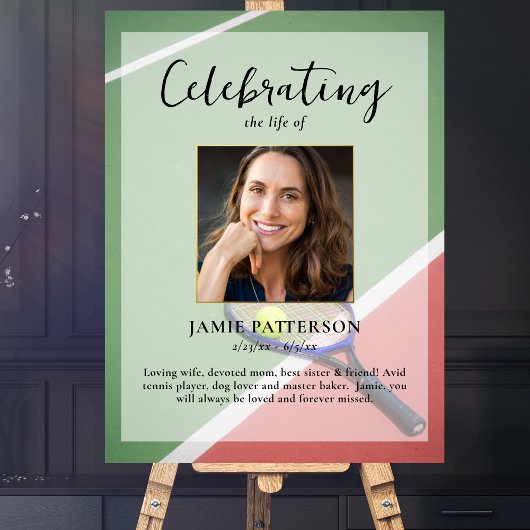 Tennisspieler, Beerdigung des Lebens Foto Beerdigu Poster