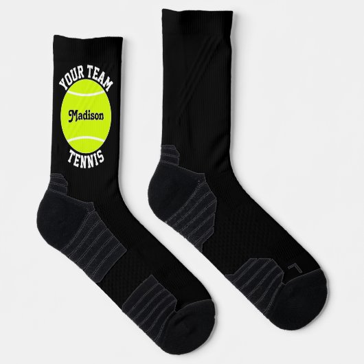 Tennisspieler Benutzerdefiniertes Team und Name Sp Socken (Rechts)