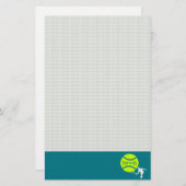 Tennisspieler Briefpapier (Vorne/Hinten)