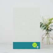 Tennisspieler Briefpapier (Stehend Vorderseite)