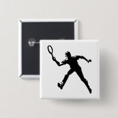 Tennisspieler Button (Vorne & Hinten)