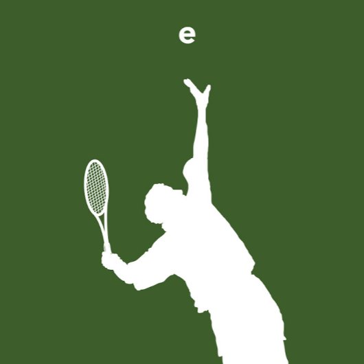 Tennisspieler, der einen Serve anschlägt T-Shirt