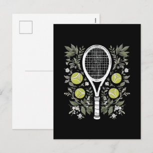 Tennisspieler Feiertagspostkarte