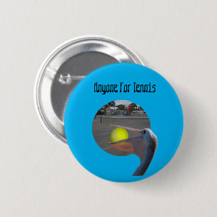 Tennisspieler Funny Pelican, Abzeichen Button
