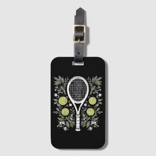 Tennisspieler Gepäckanhänger (Vorderseite Vertikal)
