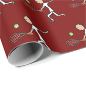 Tennisspieler Geschenkpapier (Rolleneckpunkt)