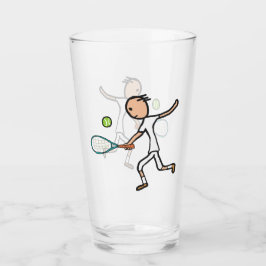 Tennisspieler Glas