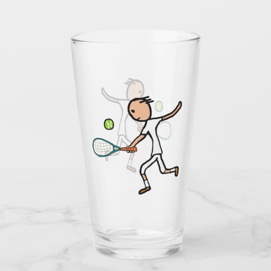 Tennisspieler Glas (Vorderseite)