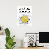 Tennisspieler Gratulation Poster (Heimbüro)
