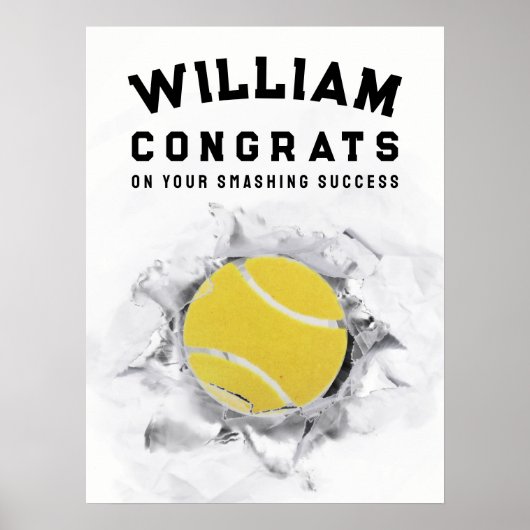 Tennisspieler Gratulation Poster (Vorne)