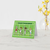 Tennisspieler Grüße Karte (Gelbe Blume)