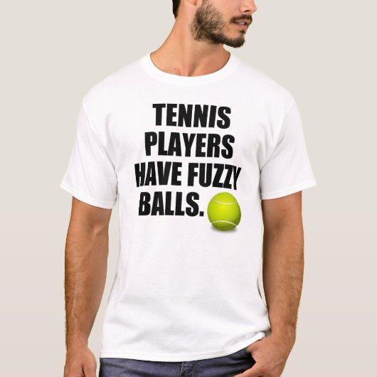 Tennisspieler haben flockige Bälle T-Shirt (Vorderseite)