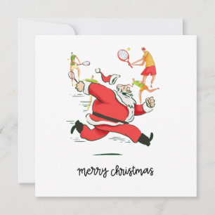 Tennisspieler hinter Weihnachten