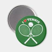 Tennisspieler, ich Liebe Tennis, Tennis Magnet (Vorderseite/Rückseite)