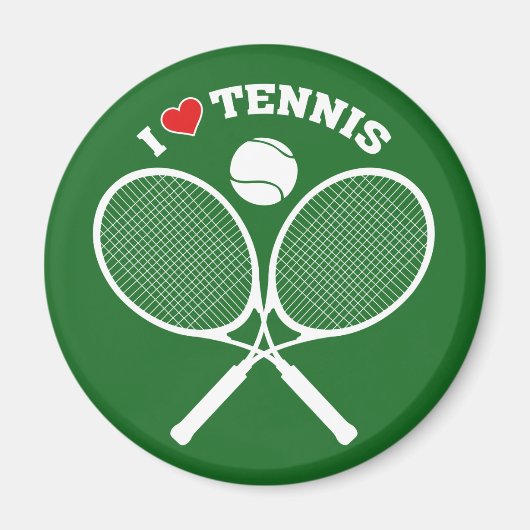 Tennisspieler, ich Liebe Tennis, Tennis Magnet (Vorne)