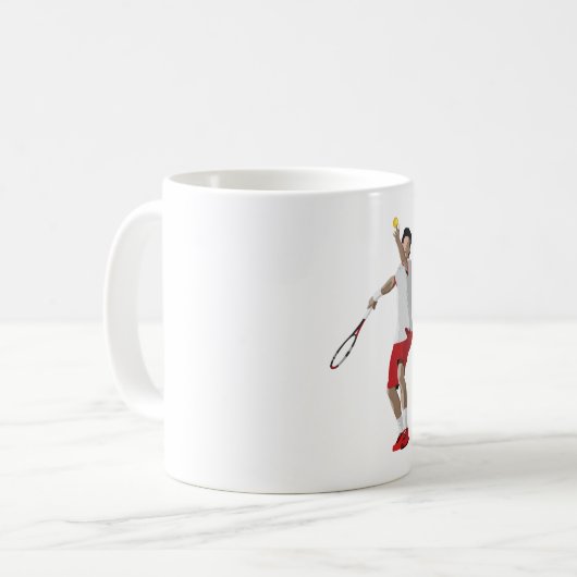 Tennisspieler Kaffeetasse (Vorderseite Links)