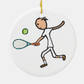 Tennisspieler Keramik Ornament (Hinten)