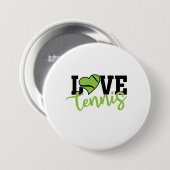 Tennisspieler | Liebe Tennis Button (Vorne & Hinten)