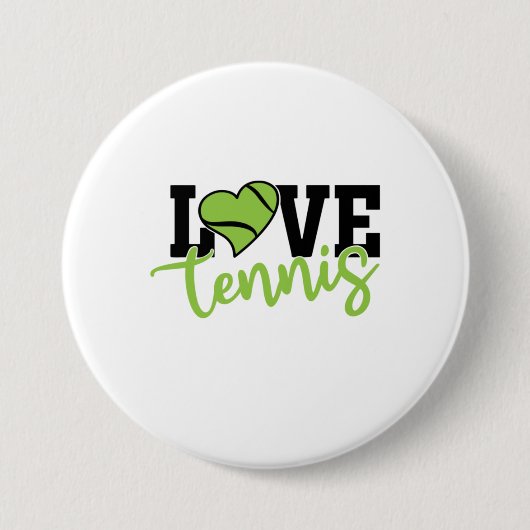 Tennisspieler | Liebe Tennis Button (Vorderseite)