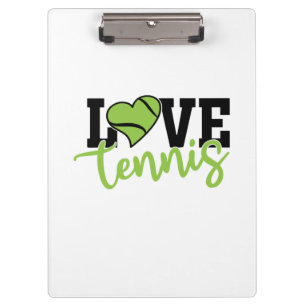 Tennisspieler   Liebe Tennis Klemmbrett