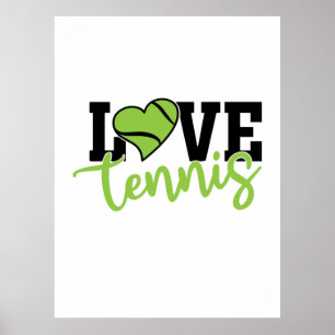 Tennisspieler   Liebe Tennis Poster