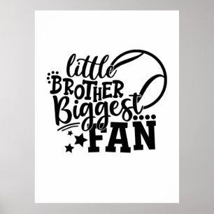 Tennisspieler Little Brother Größter Fan Tennis Poster