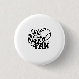 Tennisspieler Little Sister Größter Fan Tennis Button