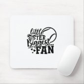 Tennisspieler | Little Sister Größter Fan Tennis Mousepad (Mit Mouse)
