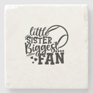 Tennisspieler Little Sister Größter Fan Tennis Steinuntersetzer